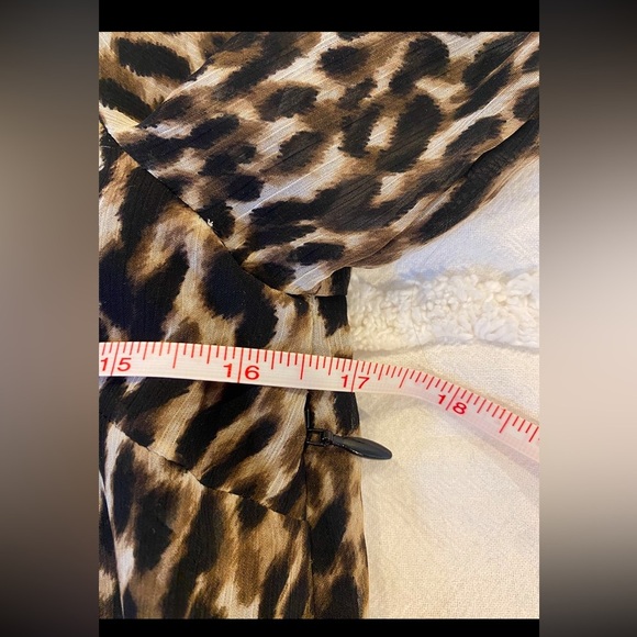 Banana Republic Leopard Flounce-Hem Dress Size 4P - Picture 7 of 8